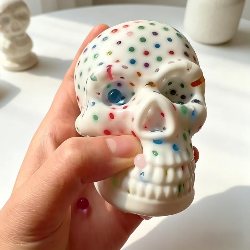 Zabawne, miękkie czaszki do wyciskania zaskórników, kreatywne narzędzie do rozładowania stresu, sensoryczny design, miękka zabawka Fidget dla dorosłych, łagodzenie lęku, prezenty