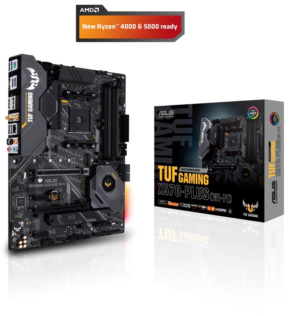 ASUS TUF GAMING ATX-Mainboard mit AMD X570 und AM4-kompatiblem X570-PLUS (WI-FI)