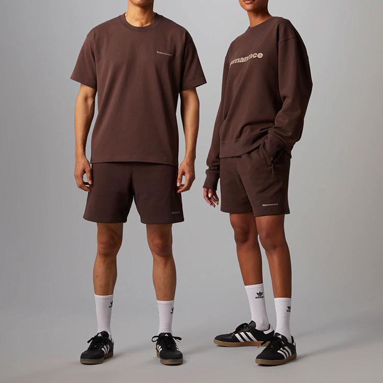 Adidas Originals Trefoil x Pharrell Williams Solid Casual Breathable Shorts Unisex Bottoms Brown HJ7066