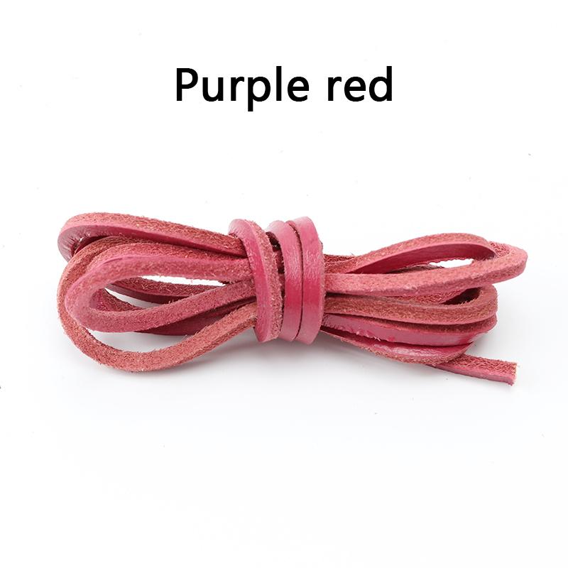 New High Quality Flat Shoelaces Solid Leather Shoe Laces Classic Multicolor Leisure Shoe Lace Outdoor Unisex Boots Shoelace