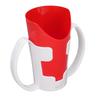 2 Pcs Nosey Cup U Shaped Spillproof Nose Cut Out Drinking Cup with Easy Grip Handles Holder