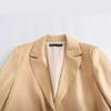 European-American Retro Women's Metal Surface Straight Cut Blazer
