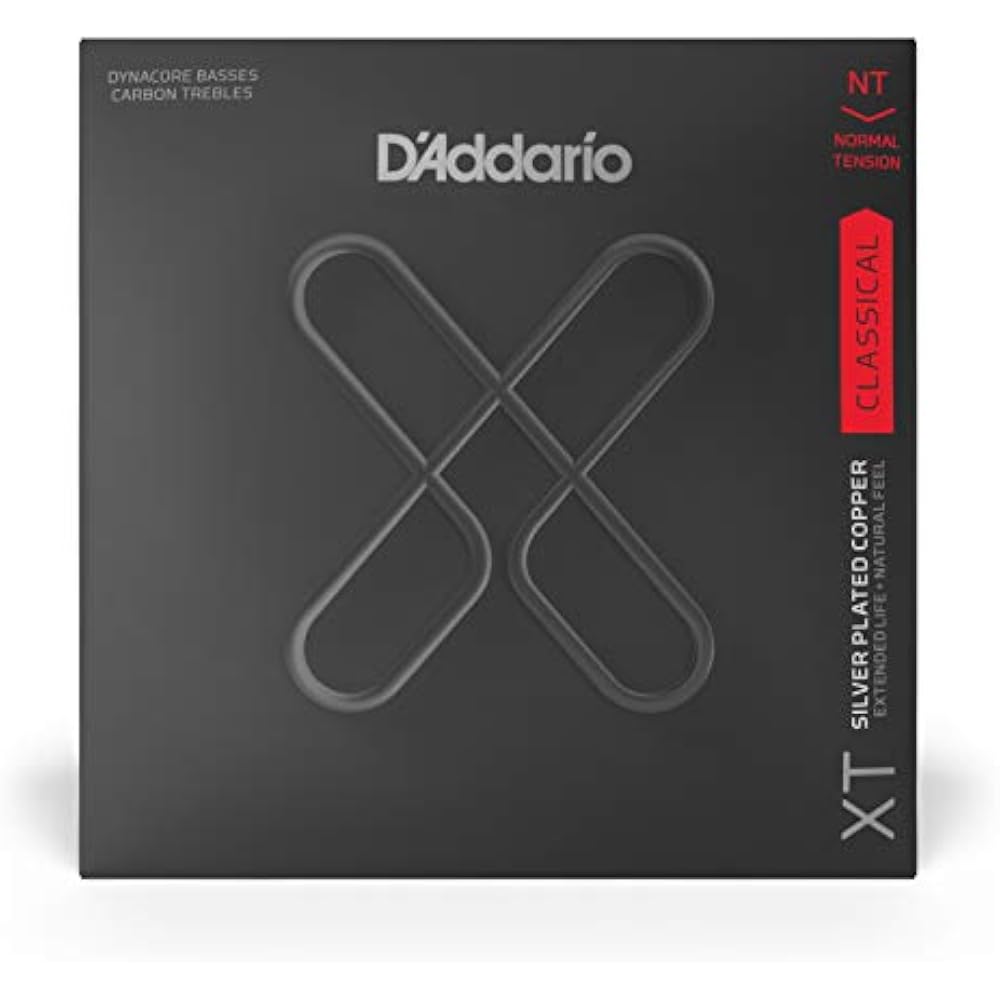 D'Addario Daddario Classical Guitar Strings XT Coated Strings Dynacore/Carbon Normal Tension XTC4...