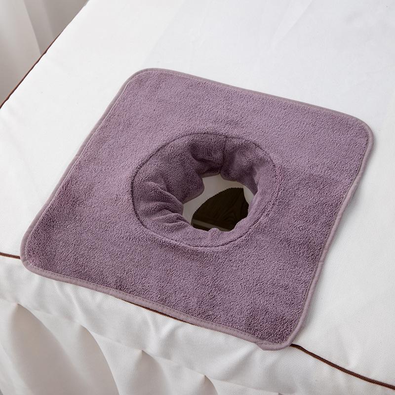 

Thickened Beauty Salon Face Hole Towel for Massage Bed Headrest 35*35 cm дым/серый