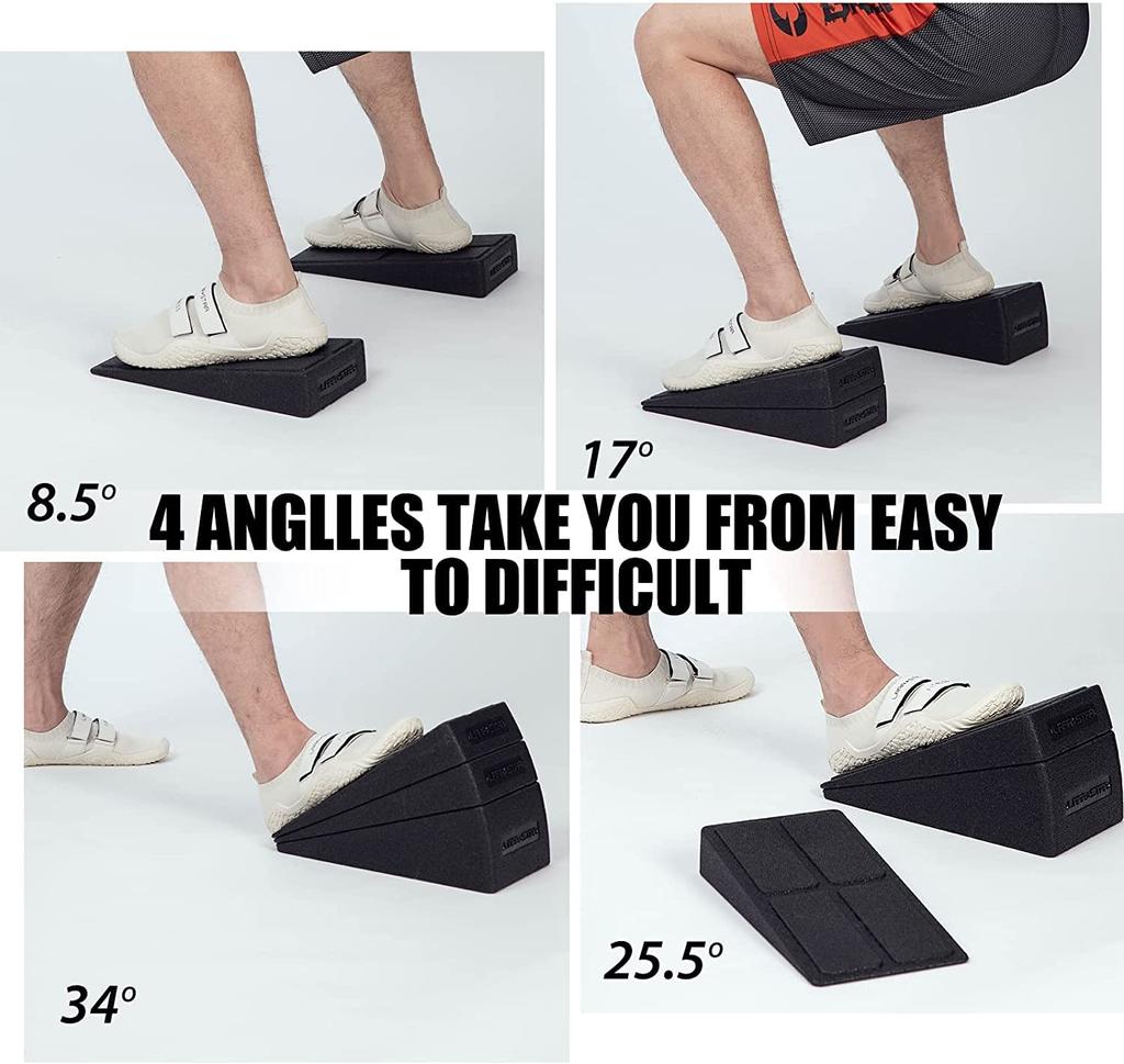 1/3Pcs Adjustable Non-Slip Squat Wedge Block Deadlift Ramp Calf Stretcher Slant Board Strength Training