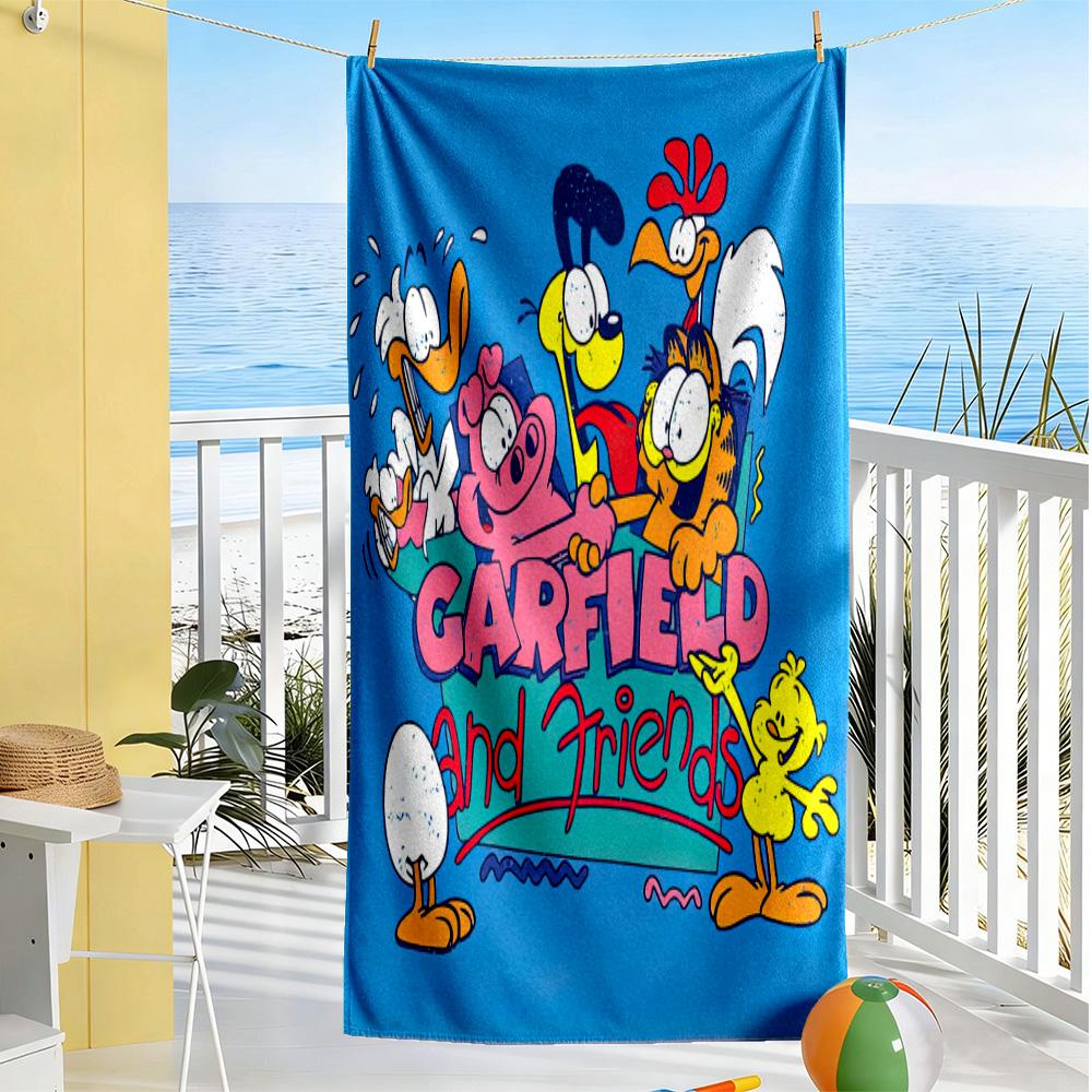 Garfield Beach Towel Soft Durable Quick-Dry Comfortable Lightweight Suitable for Swimming, Gym, Camping, Yoga Vacation