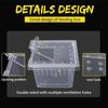Clear Plastic Reptile Living Box Food Feeding Anti-Escape Lizard Breeding Box Arboreal Ventilated Reptile Terrarium