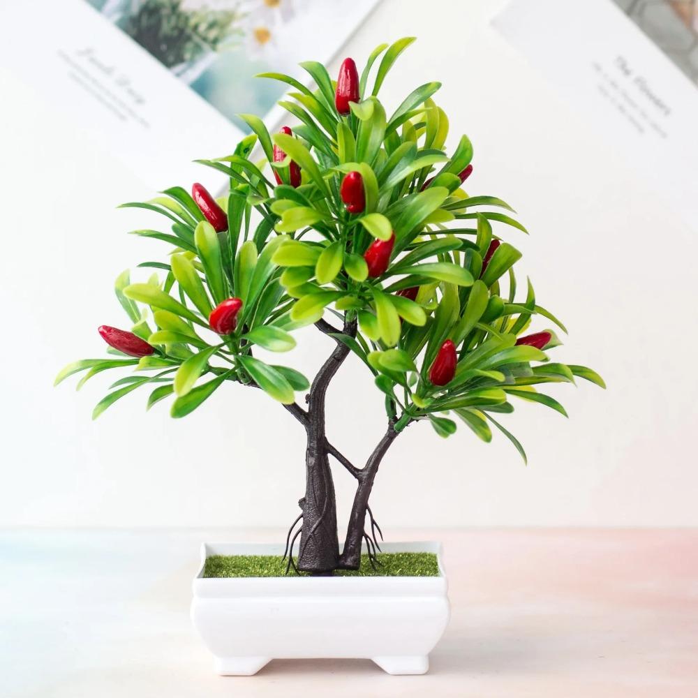 Artificial Plants Bonsai Small Fruit Tree Potted Bonsai Simulation Decor Artificial Ornaments Artificial Plant Bonsai Home Decor
