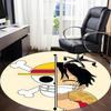 1pc One Piece Monkey D. Luffy Office Round Area Rug, Under Office Chairs Bedroom Living Room Home Decor  A1022154