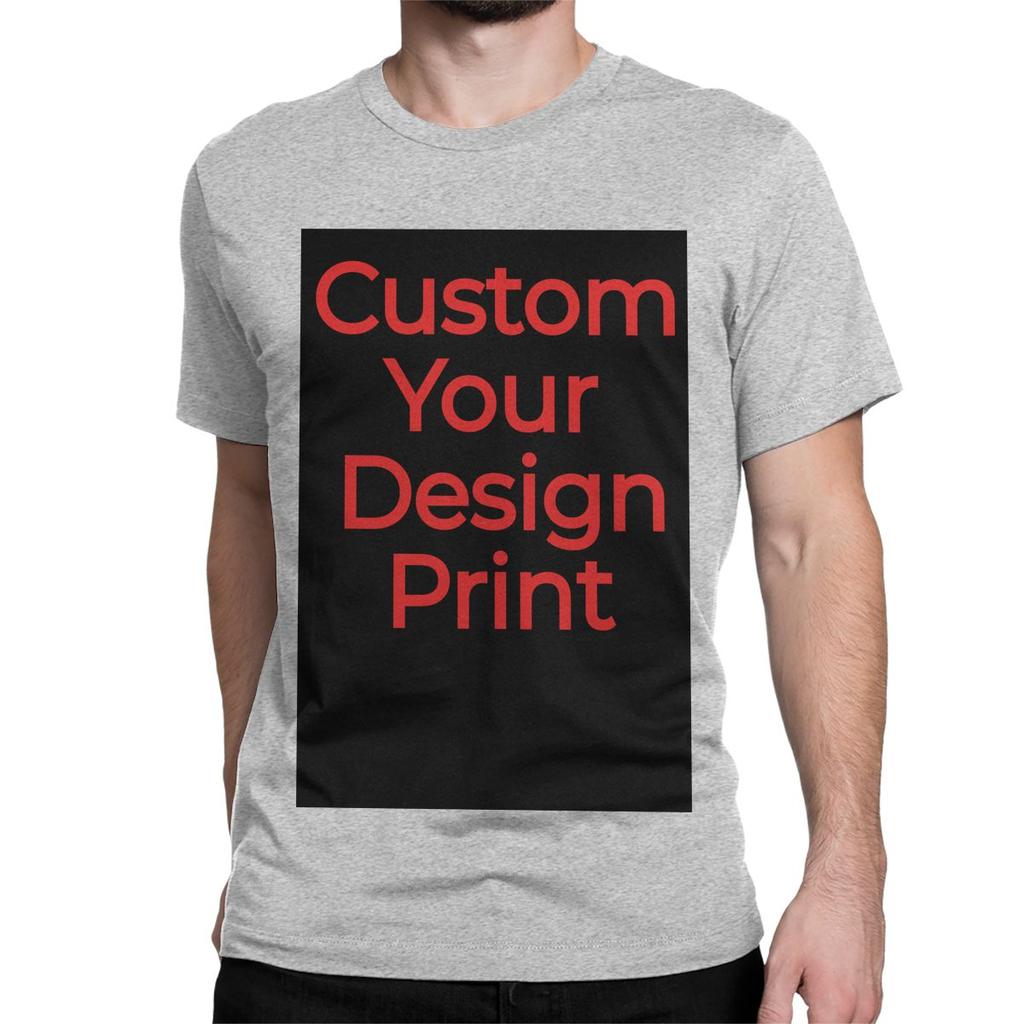 Custom Your Design Print T-Shirt Men Women DIY Pure Cotton Tees Round Collar Short Sleeve T Shirt Original Tops