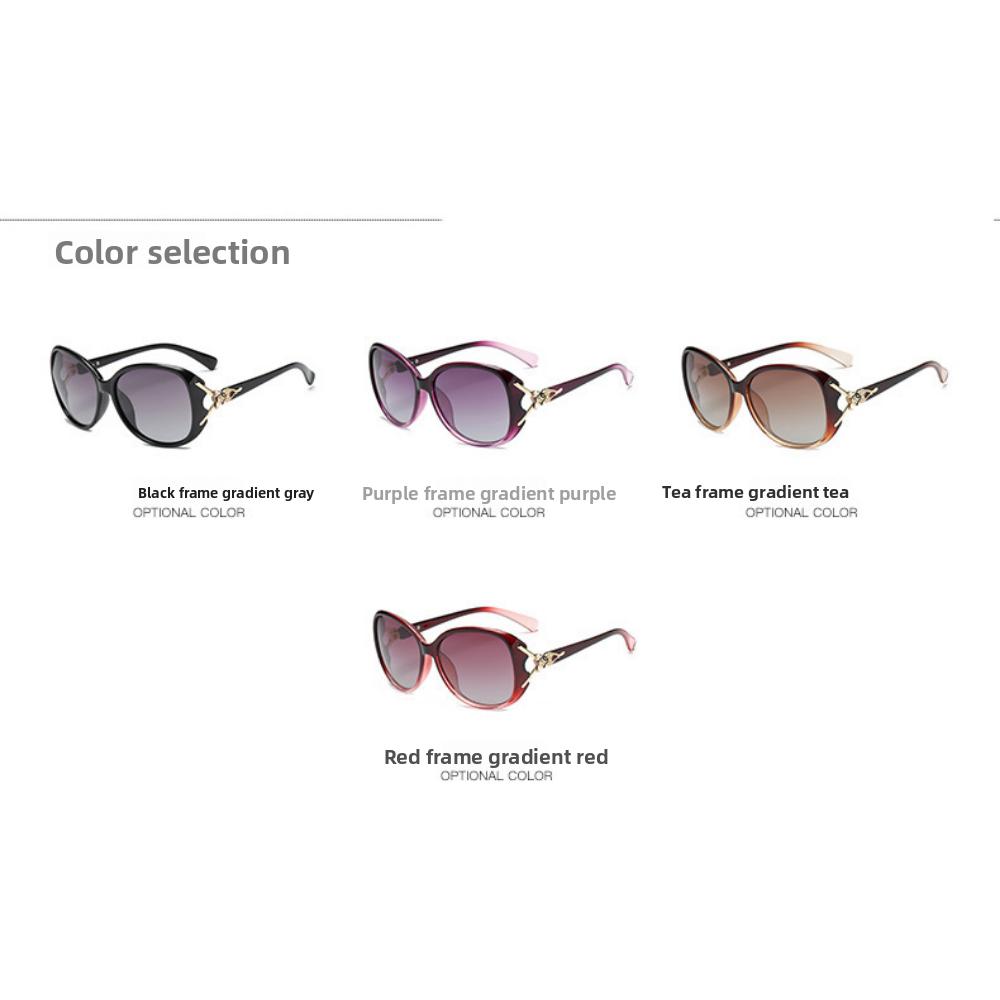 Gafas de sol polarizadas para mujer gafas cabeza de zorro tendencia de moda gafas versátiles gafas de transmisión en vivo celebridad de Internet