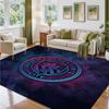 Manchester City Design Crystal Velvet Rug Soft Decorative Mat for Bedroom Entrance