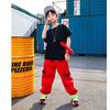 Rolanko Cargo Dance Long Pants for Girls and Casual Hip Size 130 Kids' Pants, Pants, Boys, Wear, School, Hop, Red,