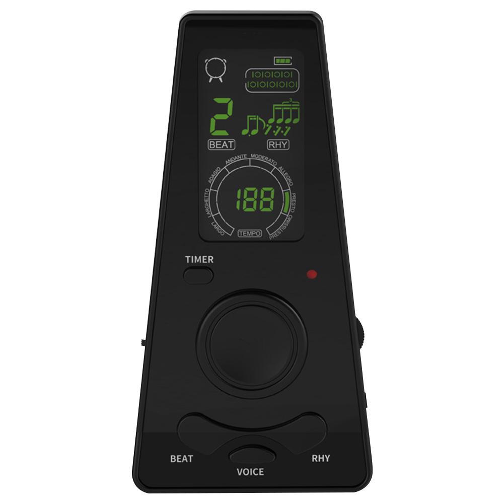 

Digital Metronome Volume & Beat Speed Adjustable Electronic Metronome with Timer for Guitar Piano Violin Saxophone Etc чёрный