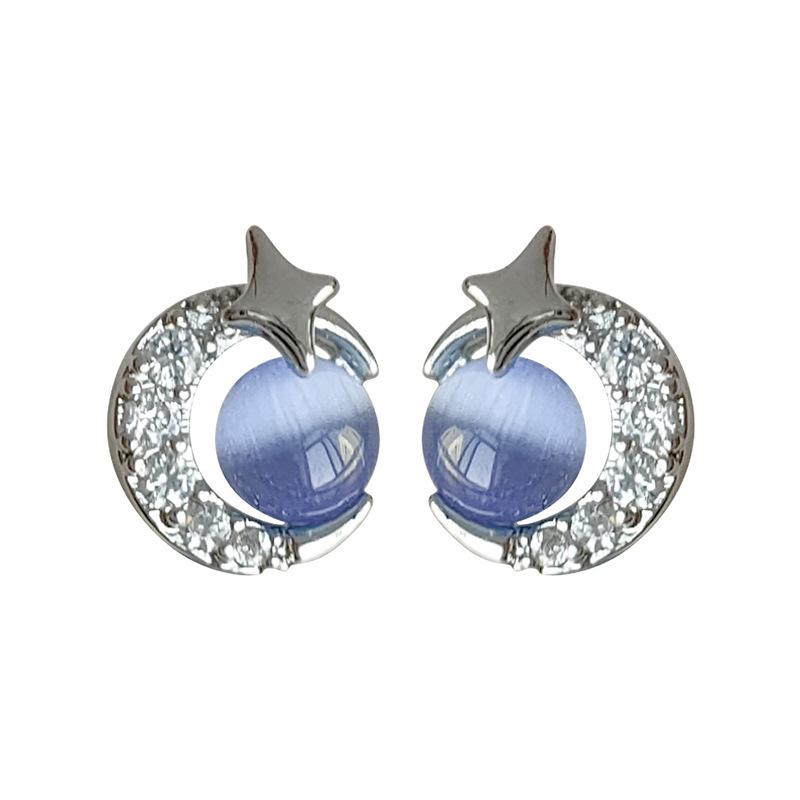 

Серьги Blue Star Moon Милые серьги Star Moon