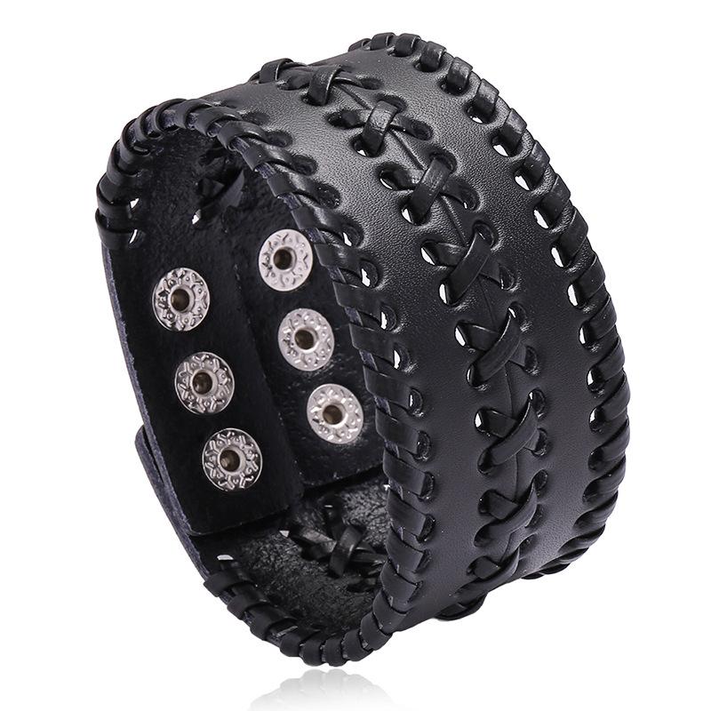 Nuovi Accessori Europei e Americani Braccialetti Punk Gioielli Retrò Intrecciati a Mano
