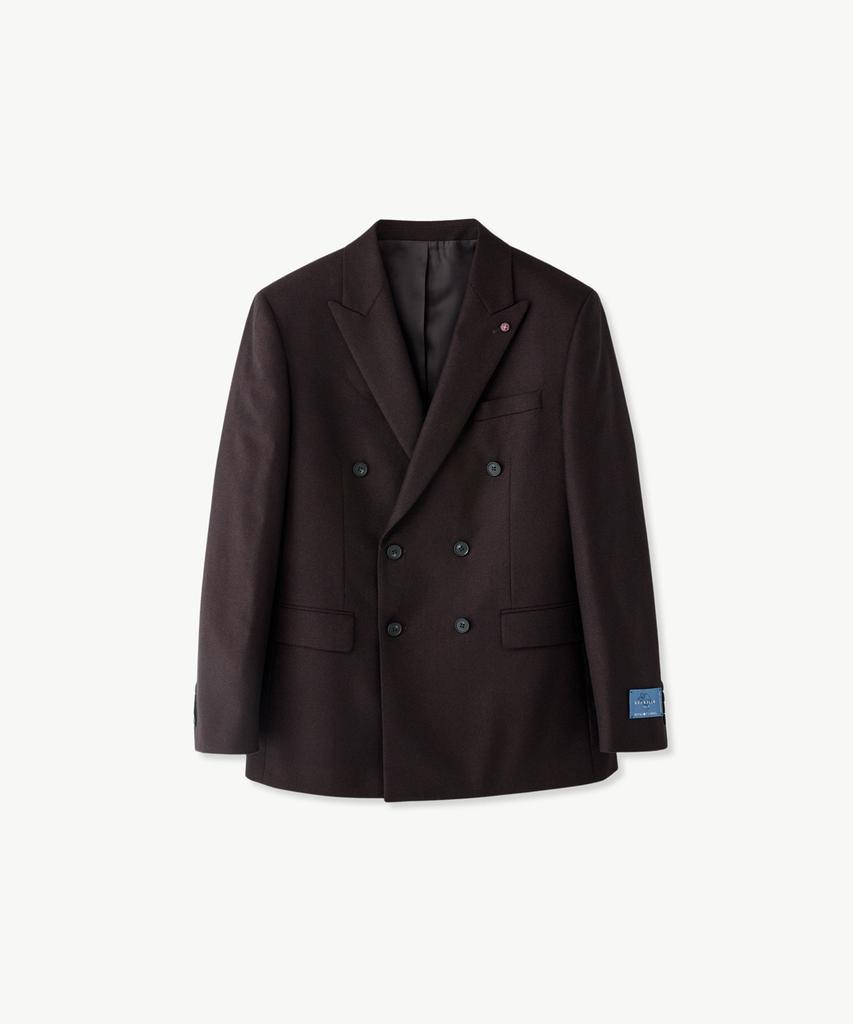 STCO Italy Guabello 100% Wool Double-Breasted Formal Jacket_Wine (Classic Fit)_Ssjvd93Dsa
