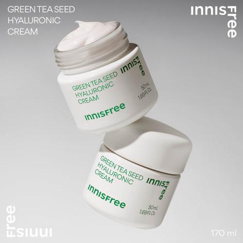 innisfree Green Tea Seed Hyaluronic Cream 50ml - Genuine Moisturizing Moisturizing Oily Skin Dry Skin Combination Skin Dry Korean Cosmetics