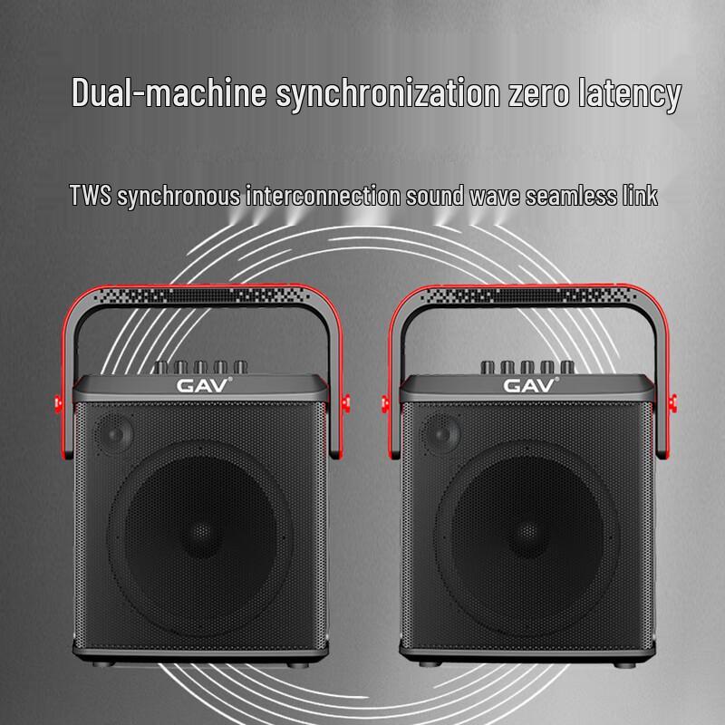 GAV K2 Portable Karaoke Bluetooth Speaker CN Plug (adapter Included)