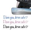 Waterproof Drive Safe Mirror Sticker Funny Decal Heart Design I Love You Car Decals Mirror Decal Rearview Mirror Sticker