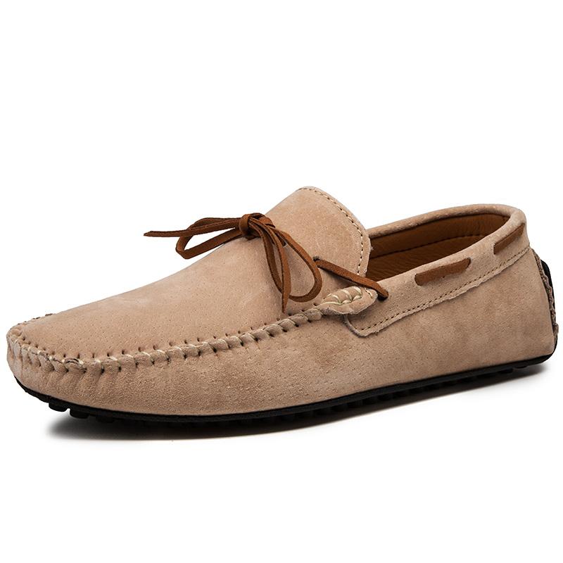 Fashion Suede Leather Men's Loafers Handmade Man Casual Shoes Breathable Driving Walking Shoes Leisure Walk Moccasins New Slip on Flats