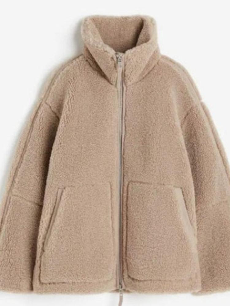 

Женское белое пальто-миди из искусственного меха, толстая плюшевая куртка-тедди, зимняя теплая верхняя одежда XL верблюд