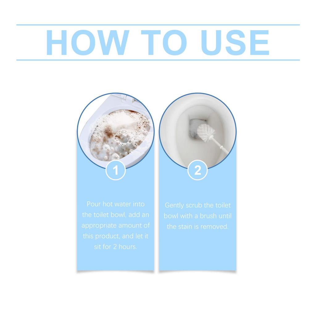 Toilet Bowl Cleaner Strongly Remove Scale and Urine Stains Eliminate Odors Reduce Bacterial Growth Gentle Toilet Cleaning Powder