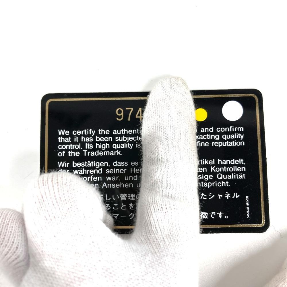 Chanel Cambon Line CC CC Mark Logo Compact Folded Wallet Leather Black/White