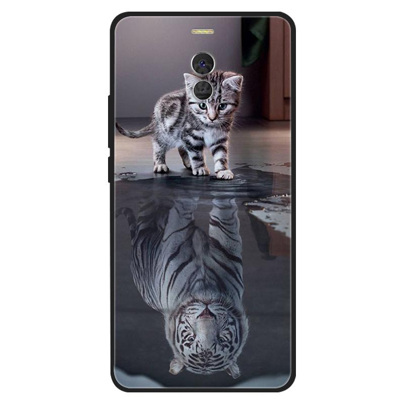 For Meizu M6 Note Case Silicone Cat Painted Soft Black Cover for Meizu M6Note M3 Note 8 Cover TPU Coque Protective Capa