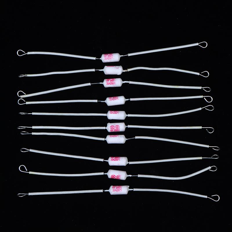 10Pcs High Temperature Ceramic Thermal Fuse 10/15/20A 250V 185℃ 230℃ for Small Home Appliance Replacement