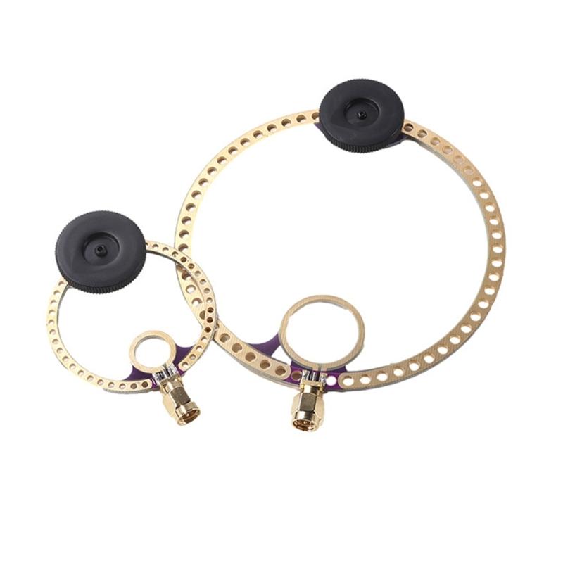 Double Band UHF/VHF Mini Circular Antennaes Set 10cm/5.0cm Diameter SMA Male Connector for DSP DSP2 Radio Receivers