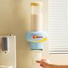 Paper Cup Holder Dust-Proof Transparent Cover Large Capacity Dispenser with Disposal Cups Portable Paper Cup Storage Container