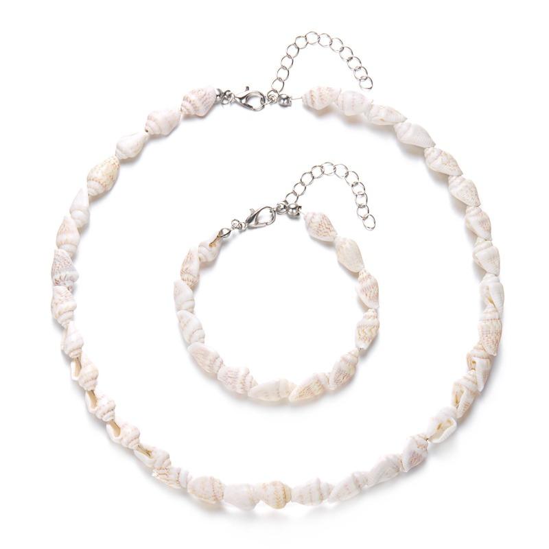 

Meier High-end starfish pearl earrings, necklace, and bracelet set - niche vintage jewelry