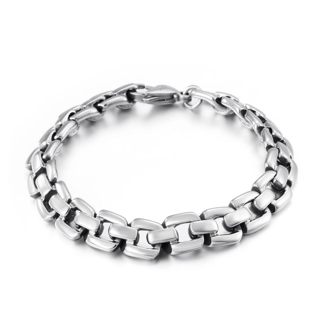KALEN Personality Stainless Steel square Buckle Bracelet Men