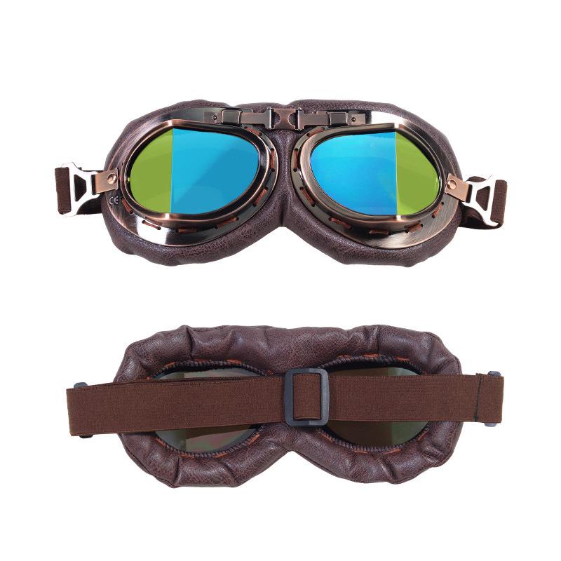 Retro Harley Style Motorcycle Goggles: Windproof & Sandproof Off-Road Protective Eyewear