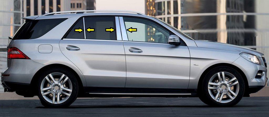

Молдинг дверных стоек (6 шт, нерж) для Mercedes GLE/ML сlass W166