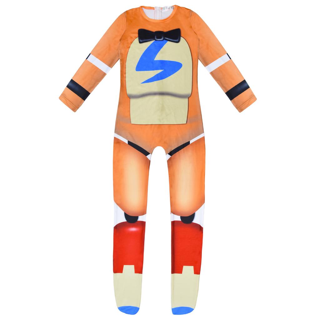 Jongens Meisjes Fnaf Horror Beer Bedrukte Jumpsuit Masker Handschoenen Outfit voor Kinderen Kerstmis Halloween Cosplay Verkleedkostuum