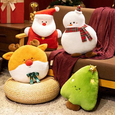 Cute Santa Claus Snowman Elk Xmas Tree Plush Playthings Christmas Decoration Party Decoration Doll Plushie Gift Idea