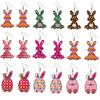 Easter Acrylic Rabbit & Carrot Dangle Earrings for Women - Cute Cartoon Design