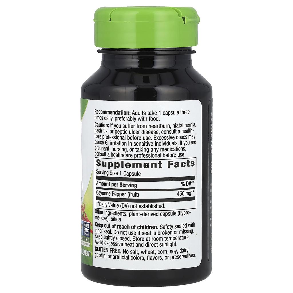 Nature's Way Cayenne Fruit, 40,000 Shu/G, 100 Veggie Caps