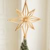 1Pc Christmas Tree Topper Modern Hollow Design Home Decor Christmas Tree Decorations Shimmering Christmas Topper Star Ornament