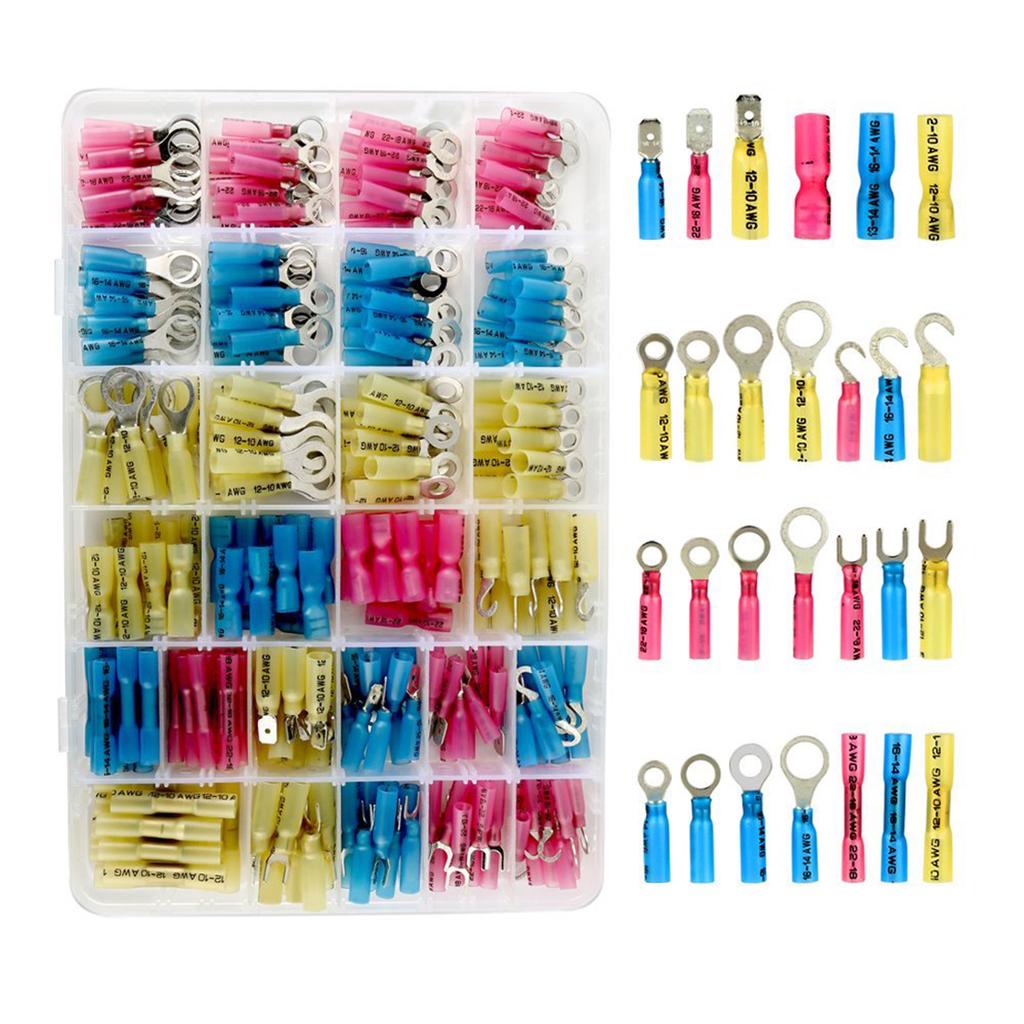 520Pcs Crimp Terminals Set Insulated Electrical Wiring Connector Kits 22-10 AWG