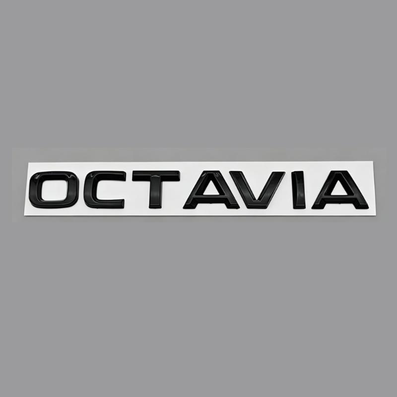 CHC1 3D ABS Chrome Black Logo Octavia Emblem Letters Car Rear Trunk Badge For Skoda OCTAVIA 1 2 3 4 A5 A7 MK3 Sticker Accessories