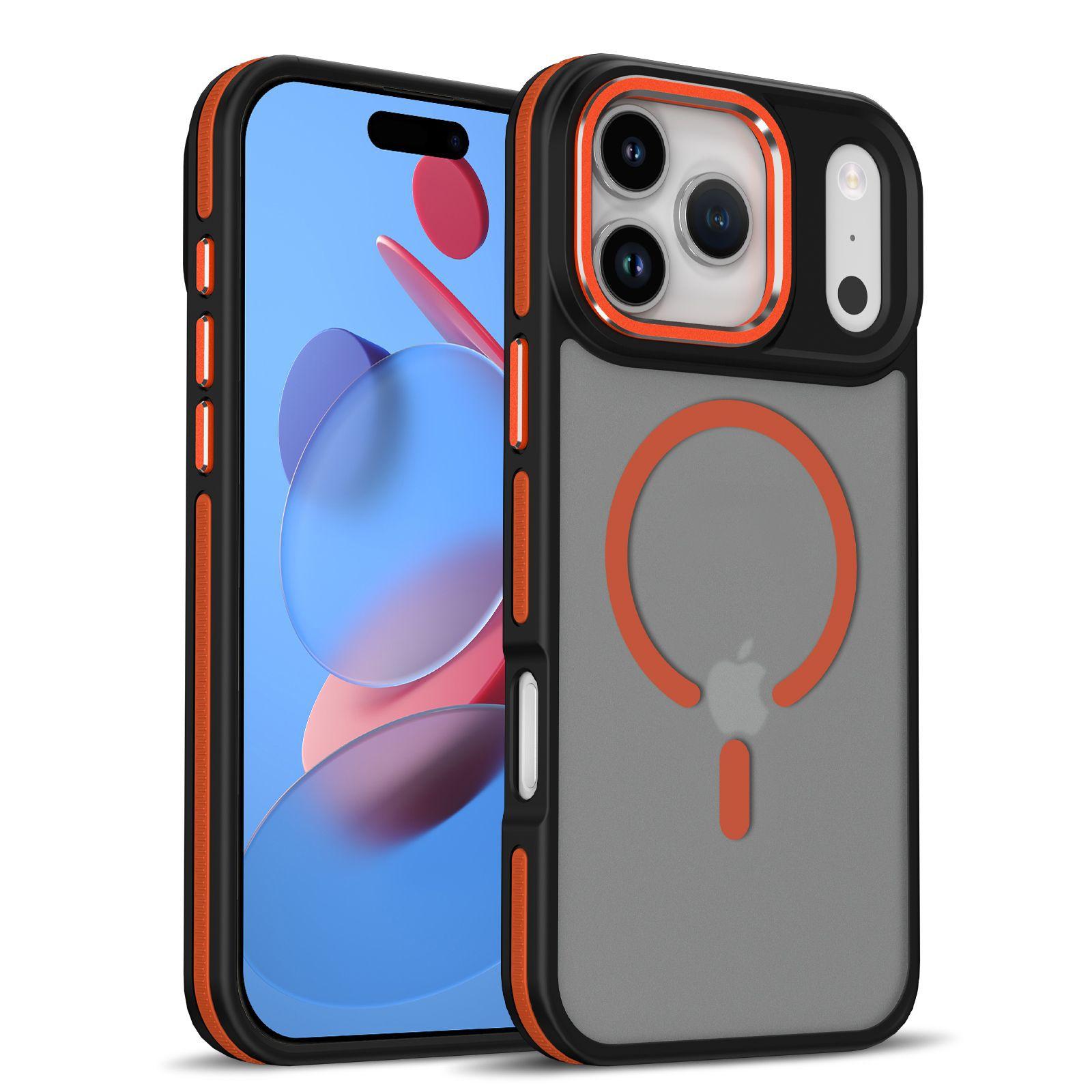 

For IPhone17PROMAX Mobile Phone Case with Skin-feeling Magnetic Attraction for Apple 17PRO Frosted Air Cushion Anti-fall Protective Cover For iPhone 11