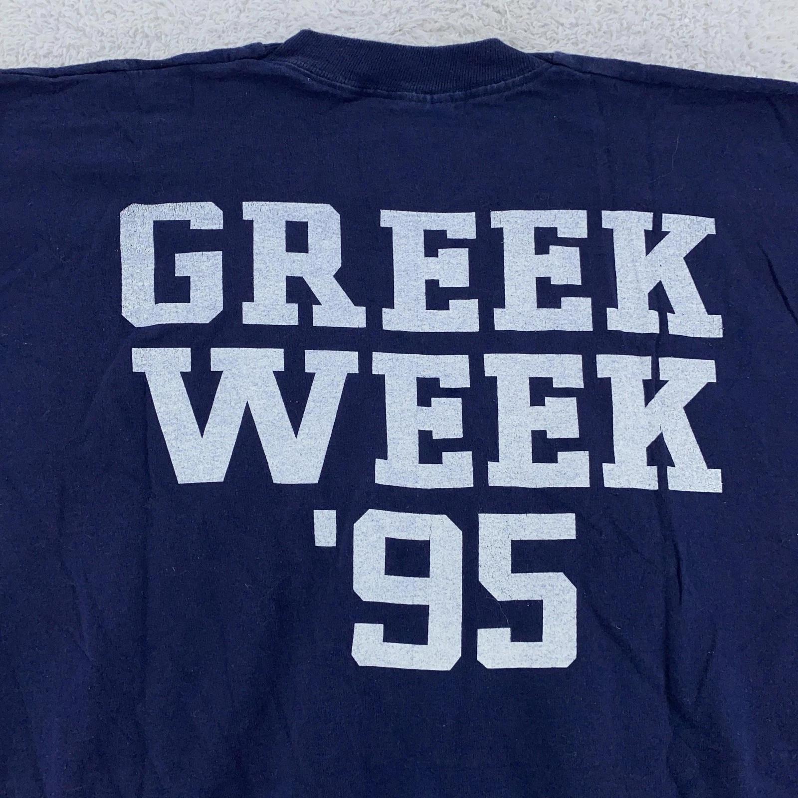 

Vintage 1995 Greek Week Shirt Mens Large University Rhode Island Staff 90s USA L