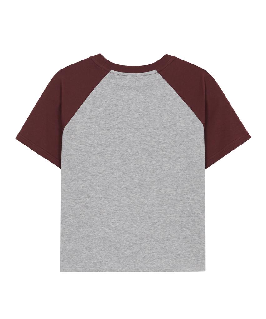 Aejeuyua Logo Raglan T-Shirt Melange