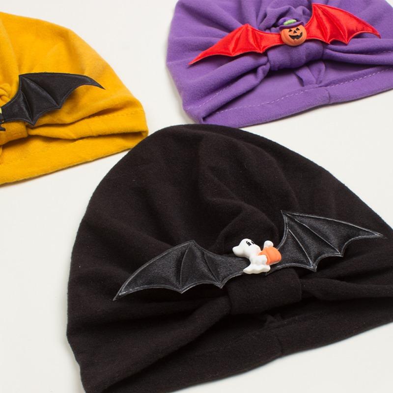 New Halloween Dress Up Baby Knotted Hat, Pumpkin Devil Baby Hat, Children's Pullover Hat