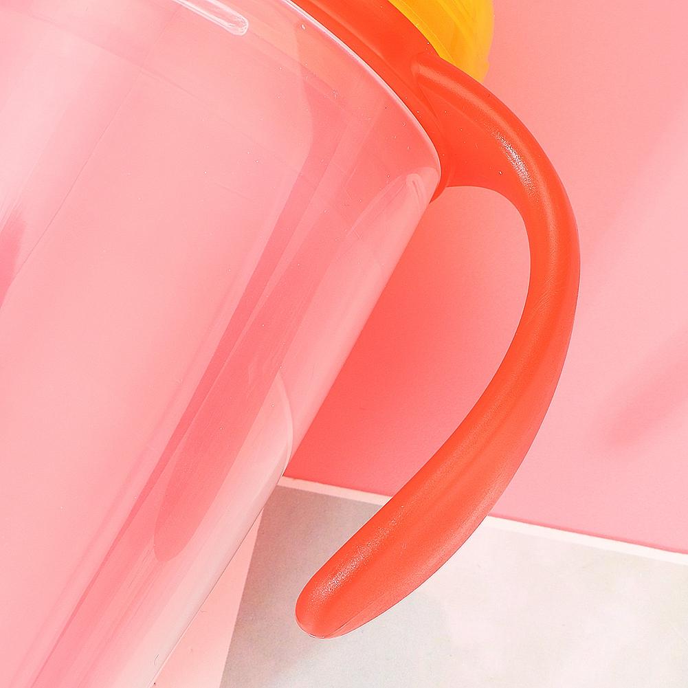 Baby Cup Bottle Straw Water Feeding Portable Handle Training Drinker Accessories (Pink)