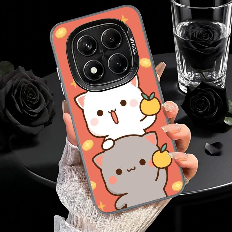 Cartoon Cute Peach Goma Shockproof Phone Case for Xiaomi Redmi Note 15 14 13 12 Pro Plus 11 11S 11T 5G Cover Anti Fall Fundas