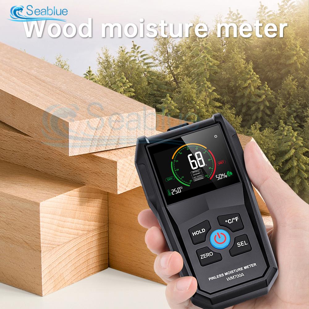WM700A Wood Humidity Tester Wood Moisture Meter Inductive Wood Timber Moisture Meter Wall Paperboard Moisture Content Tester